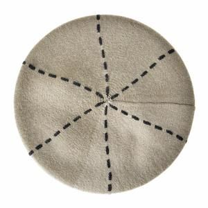 Womens Reversible Beret Hat Double Layers French Beret (ivory Brown)🫱